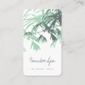 Aziatisch Zen rood bamboe laat moderne oosterse sp Visitekaartje (Voorkant)