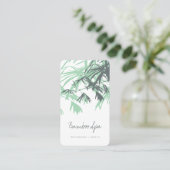 Aziatisch Zen rood bamboe laat moderne oosterse sp Visitekaartje (Staand voorkant)