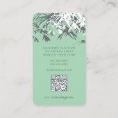 Aziatisch Zen rood bamboe laat moderne oosterse sp Visitekaartje (Achterkant)