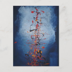 Aziatische Abstracte Kunst Briefkaart