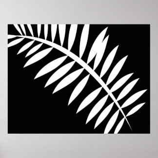 Aziatische Abstracte Leaf 1 Poster