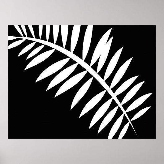 Aziatische Abstracte Leaf 1 Poster (Voorkant)