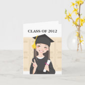 Aziatische Afstuderen Kaart (Gele Bloem)