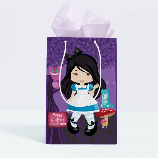Aziatische Alice in Wonderland Gepersonaliseerd Medium Cadeauzakje