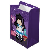 Aziatische Alice in Wonderland Gepersonaliseerd Medium Cadeauzakje (Voorkant Gekanteld)