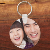 Aziatische Amerikaanse vader en dochter vaderdag Sleutelhanger (Voorkant)
