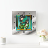 Aziatische Anime Cartoon Girl Wall klok (Huis)