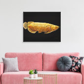 Aziatische Arowana Vis Verpakt Canvas Afdruk (Insitu (Woonkamer))