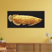 Aziatische Arowana Vis Verpakt Canvas Afdruk (Insitu (Woonkamer))