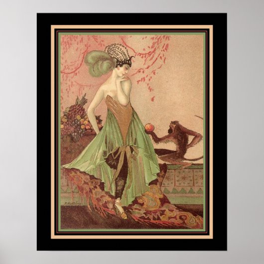 Aziatische Art Deco-afdrukken van 1920 Poster (Voorkant)