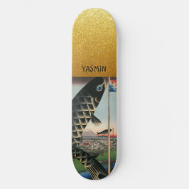 Aziatische Art Fish Gold-gepersonaliseerde skatebo Persoonlijk Skateboard