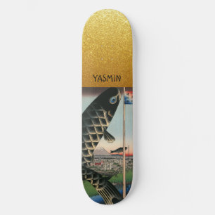 Aziatische Art Fish Gold-gepersonaliseerde skatebo Persoonlijk Skateboard