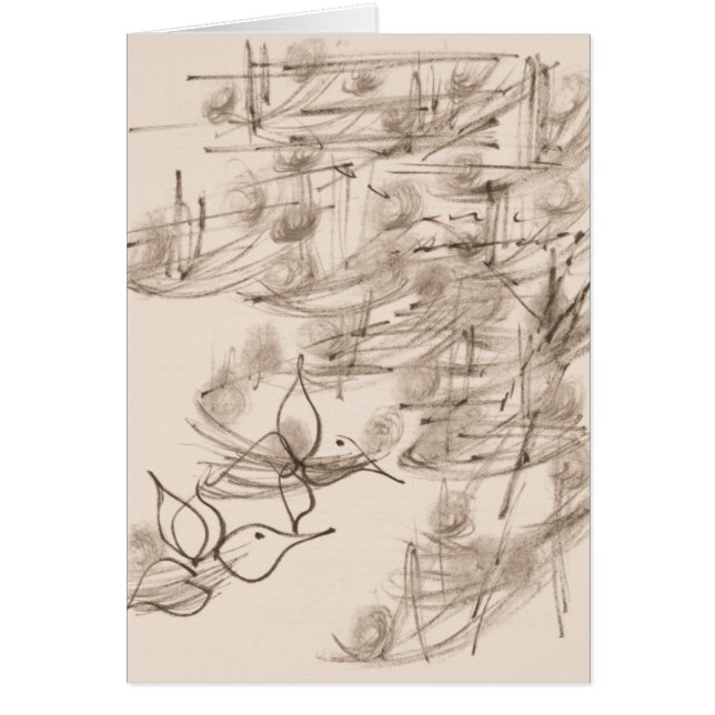 Aziatische Art & & Flowers Stoned Card (Voorkant)