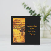 -Aziatische Art Gold 50e verjaardag Kaart (Staand voorkant)