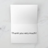 Aziatische Baby Dank u Bedankkaart (Binnen)