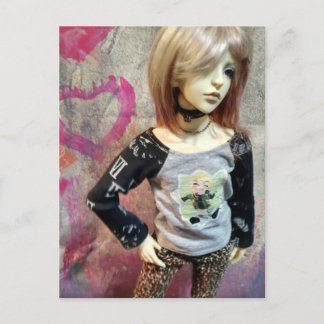 Aziatische bal-gelede dolk, Dollzone Floy Briefkaart