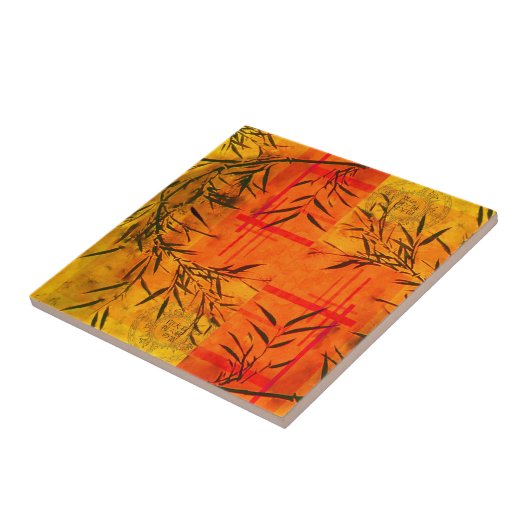 Aziatische Bamboe-wandtegels Tegeltje (Zijkant)