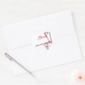 Aziatische bamboe-weddenschap hart sticker (Envelop)