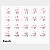Aziatische bamboe-weddenschap ronde sticker (Vel)