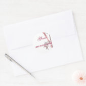 Aziatische bamboe-weddenschap ronde sticker (Envelop)