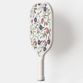 Aziatische Batik Stijl Abstract Bloempatroon op Wi Pickleball Paddle (Links)