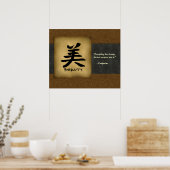 Aziatische Beauty Quote Custom Poster (Keuken)