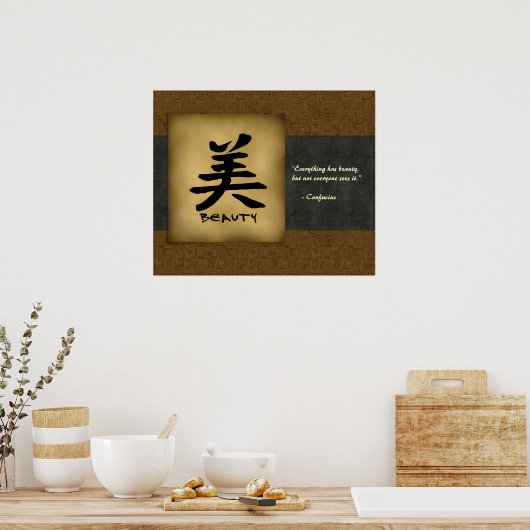 Aziatische Beauty Quote Custom Poster (Keuken)