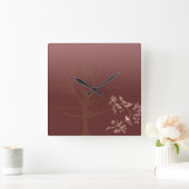 Aziatische Beauty Square Wall klok (Huis)