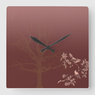 Aziatische Beauty Square Wall klok