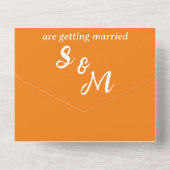 Aziatische bestemming RSVP All-in-One bruiloft All In One Uitnodiging (Achterkant)