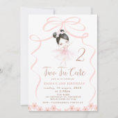 Aziatische Black Hair Ballerina Twee Tu Leuke Verj Kaart (Voorkant)