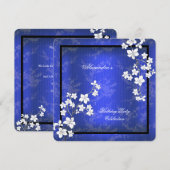 Aziatische Blauwe Blossom White Birthday Party Kaart (Voorkant / Achterkant)