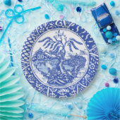 Aziatische blauwe eekhoorn vos wilg tempel tuin papieren bordje (Feest)