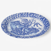 Aziatische blauwe eekhoorn vos wilg tempel tuin papieren bordje (Gekanteld)