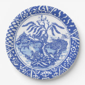 Aziatische blauwe eekhoorn vos wilg tempel tuin papieren bordje (Voorkant)