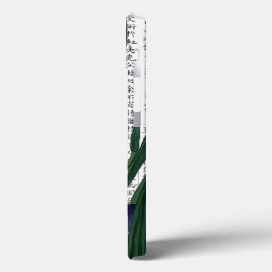 Aziatische Blauwe Iris op Kanji Achtergrond Case-Mate iPhone Case (Achterkant / Links)