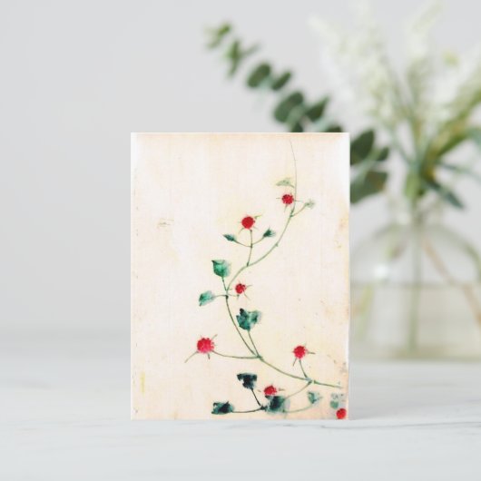 Aziatische Bloem Briefkaart (Staand voorkant)