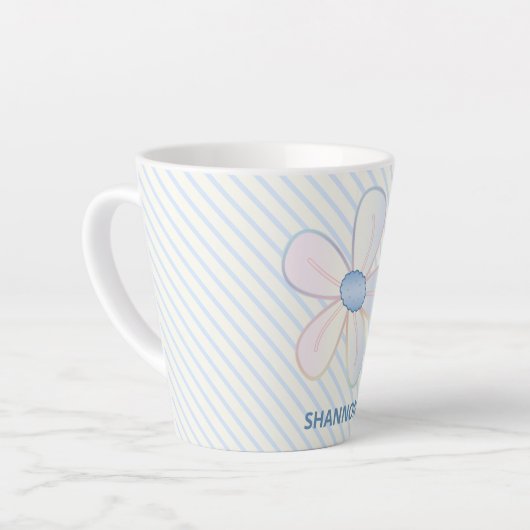 Aziatische Bloem Latte Mok (Linkerhoek)