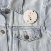 Aziatische Bloem Ronde Button 5,7 Cm (In situ)