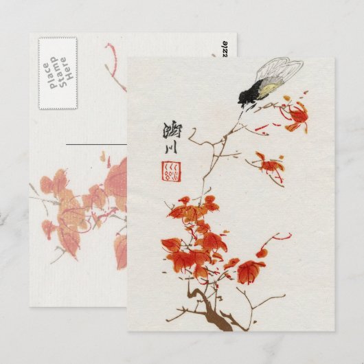 Aziatische Bloembloem  Briefkaart (Voorkant / Achterkant)