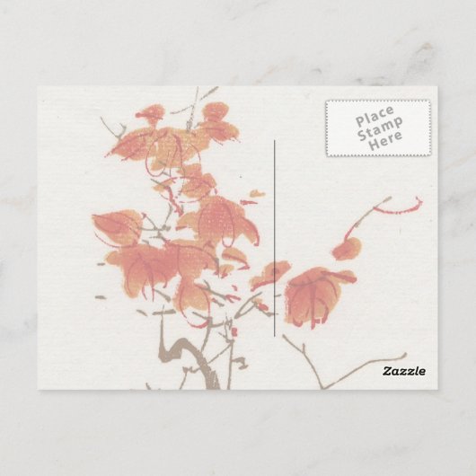 Aziatische Bloembloem  Briefkaart (Achterkant)