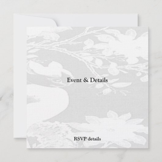 Aziatische bloemige uitnodiging voor elke gelegenh (Achterkant)