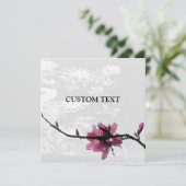 Aziatische bloemige uitnodiging voor elke gelegenh (Staand voorkant)