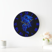 Aziatische Blue Dragon Wall klok (Huis)