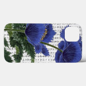Aziatische BluePoppies op Kanji achtergrond Case-Mate iPhone Case (Achterkant (horizontaal))