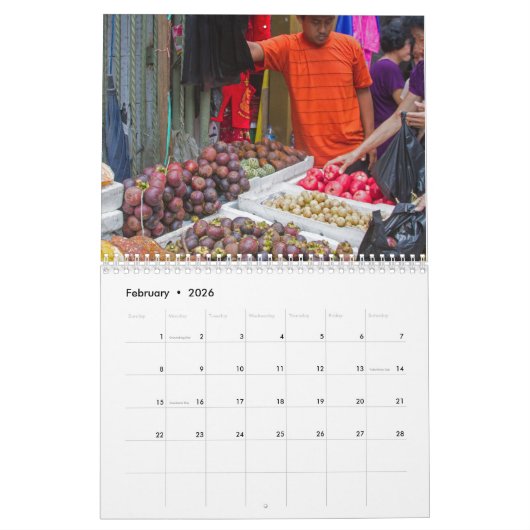 Aziatische Boer's Market Kalender (Feb 2026)