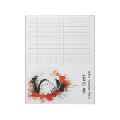 Aziatische borstel koffie kunst kanji praktijk pap notitieblok (Linkerzijde)