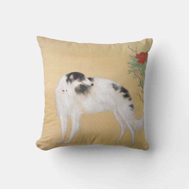 Aziatische Borzoi kussen (Voorkant)