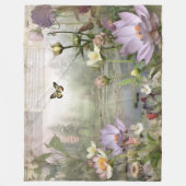 Aziatische Botanische Bliss  Waterlelie Delight Fleece Deken (Voorkant)