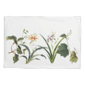 Aziatische botanische bloemperken Leaf Pillowcase Kussensloop (Achterkant)